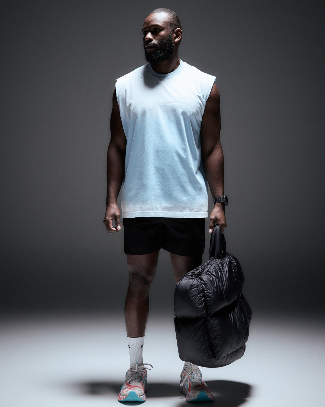 Sunfaded Oversized Tank - Baby Blue