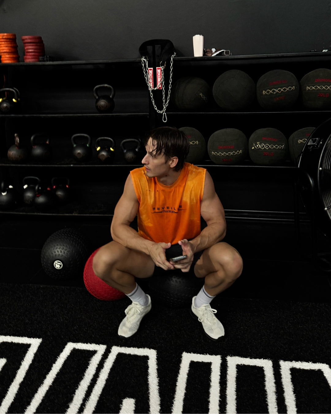 Sunfaded Oversized Tank - Orange