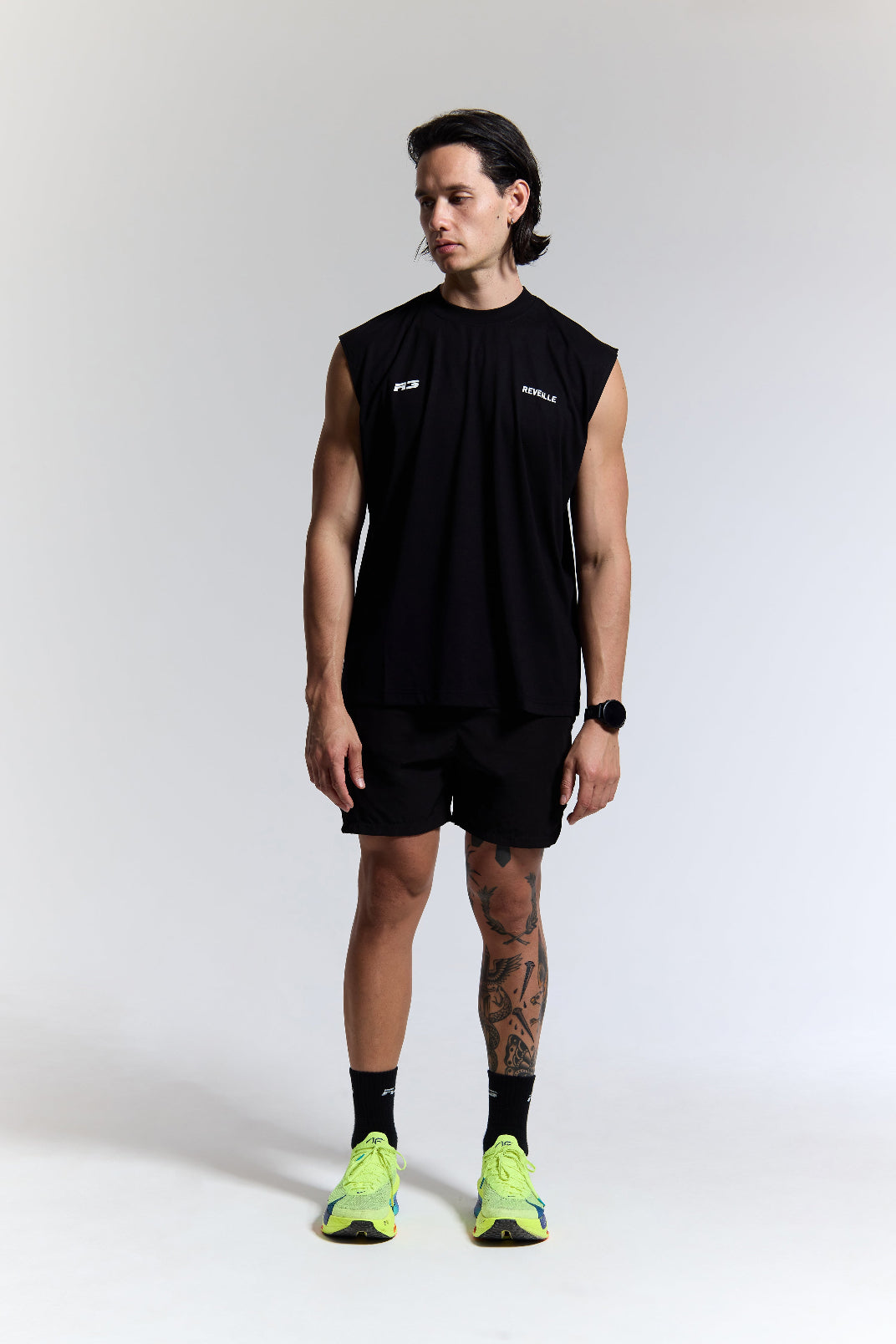 R3 Oversized Tank - Black/White